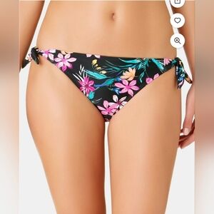 New California Waves Wildflower Side-Tie Hipster Swim Bottoms Size Small